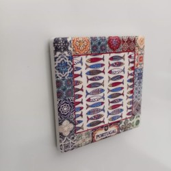 Fridge Magnet Tile Sardines from Portugal in Relief | imanías.pt