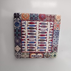 Fridge Magnet Tile Sardines from Portugal in Relief | imanías.pt