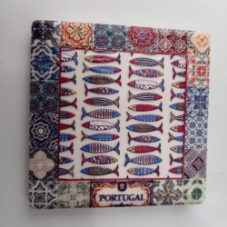 Fridge Magnet Tile Sardines from Portugal in Relief | imanías.pt