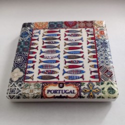 Fridge Magnet Tile Sardines from Portugal in Relief | imanías.pt