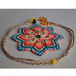 Colar Mandala Flor do Sol Macramé