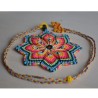 Sun Flower Mandala Macrame Necklace