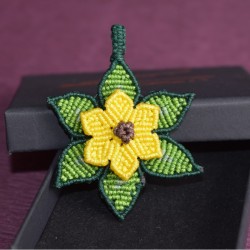 Macrame Wildflower Pendant