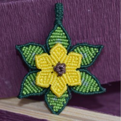 Macrame Wildflower Pendant