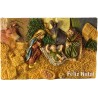 Íman de Frigorífico Presépio Artesanal | "Feliz Natal"