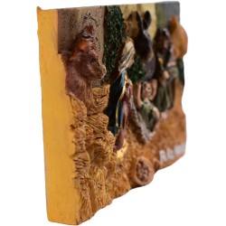 Hand-Carved Nativity Scene Refrigerator Magnet - Merry Christmas - imanias.pt