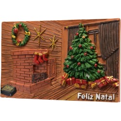 Handmade Christmas Fireplace Magnet
