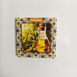 Íman Azulejo Cerâmico Azeite de Portugal 5x5 cm - imanias.pt