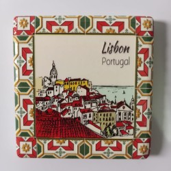 Lisbon Ceramic Tile Magnet Souvenir 5x5 cm - imanias.pt