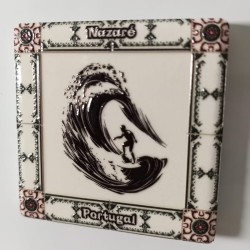 Ceramic Tile Magnet Nazaré - Giant Surf and Adrenaline