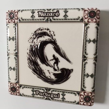 Ceramic Tile Magnet Nazaré - Giant Surf and Adrenaline