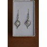 Silver Earrings with Pearl