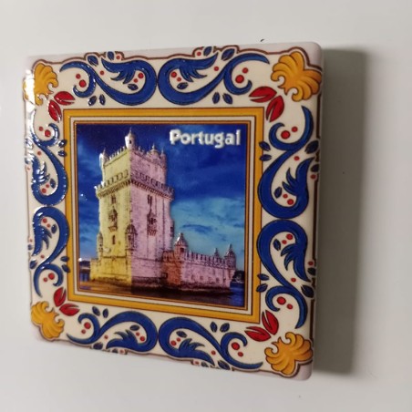 Íman Azulejo Cerâmico Torre de Belém - Descobrimentos e Glória
