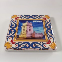 Íman Azulejo Torre de Belém Lisboa 5x5 cm - imanias.pt