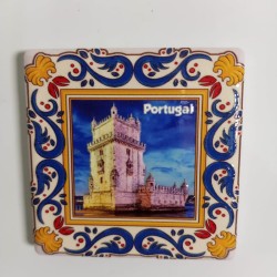 Íman Azulejo Torre de Belém Lisboa 5x5 cm - imanias.pt