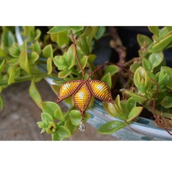 Macramé Necklace with Natural Stone - Handmade & Adjustable