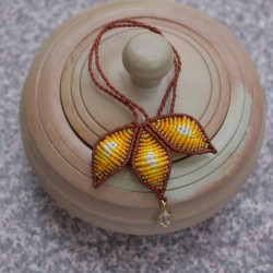 Macramé Necklace with Natural Stone - Handmade & Adjustable