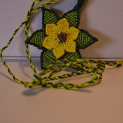 Macrame Wildflower Pendant