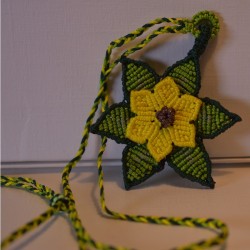 Pendente Macramé Flor do Campo