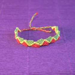 Pulseira Macramé Zig-Zag Rasta - Cores Tropicais (Imanias®)