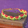Pulseira Macramé Zig-Zag Rasta (Vermelho/Amarelo/Verde) | Imanias®