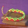 Zig-Zag Rasta Macrame Bracelet (Red/Yellow/Green) | Imanias®