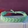 Soft Mint Green Macrame Bracelet - Delicate Pattern | Imanias®