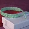 Pulseira Macramé Verde Menta Suave - Padrão Delicado | Imanias®