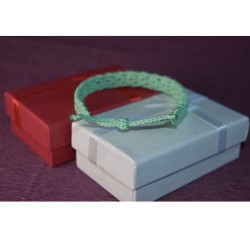Pulseira Macramé Verde Menta Suave - Padrão Delicado | Imanias®