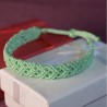 Pulseira Macramé Padrão Gota - Verde Menta Suave (Imanias®)