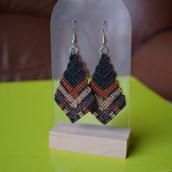 Brincos Macramé Pendentes Geométricos - Joalharia Artesanal