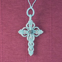 Macrame Crucifix Necklace - Handmade and Adjustable Religious Jewelry | Imanias®