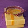 Adjustable Two-Tone Macrame Bracelet - Terracotta Tones