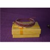 Adjustable Two-Tone Macrame Bracelet - Terracotta Tones